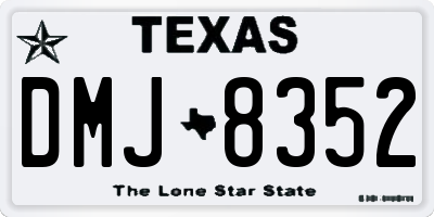 TX license plate DMJ8352