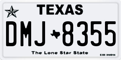 TX license plate DMJ8355