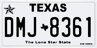 TX license plate DMJ8361