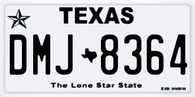 TX license plate DMJ8364