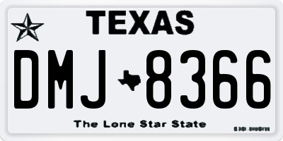 TX license plate DMJ8366