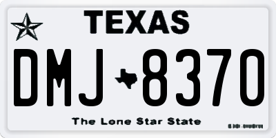 TX license plate DMJ8370