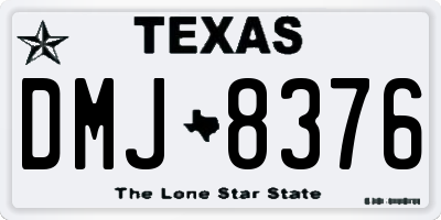 TX license plate DMJ8376