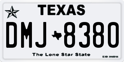 TX license plate DMJ8380