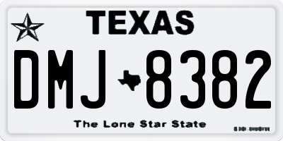 TX license plate DMJ8382