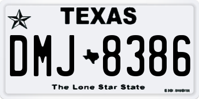 TX license plate DMJ8386