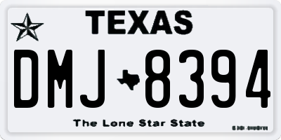 TX license plate DMJ8394