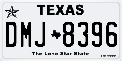 TX license plate DMJ8396
