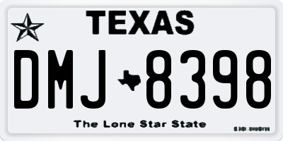 TX license plate DMJ8398