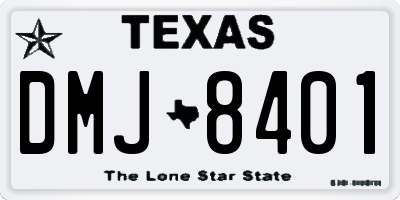 TX license plate DMJ8401