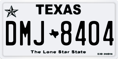 TX license plate DMJ8404