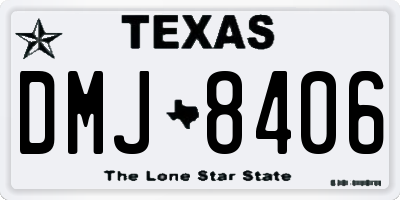 TX license plate DMJ8406