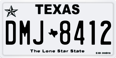 TX license plate DMJ8412
