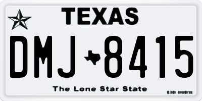 TX license plate DMJ8415