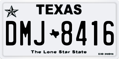 TX license plate DMJ8416