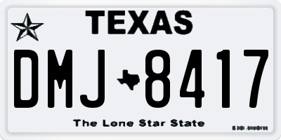TX license plate DMJ8417