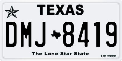 TX license plate DMJ8419