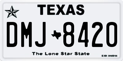 TX license plate DMJ8420