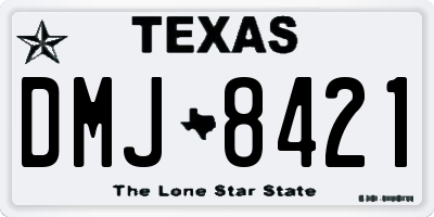 TX license plate DMJ8421