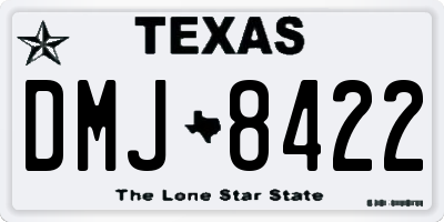 TX license plate DMJ8422