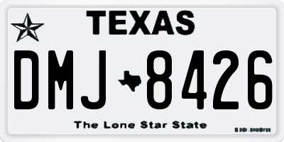 TX license plate DMJ8426