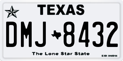TX license plate DMJ8432