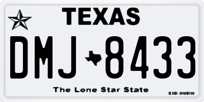 TX license plate DMJ8433