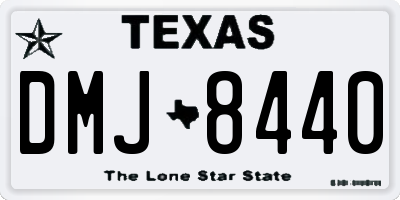 TX license plate DMJ8440