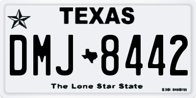 TX license plate DMJ8442
