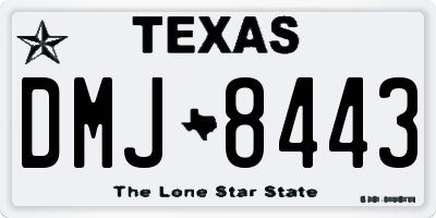 TX license plate DMJ8443