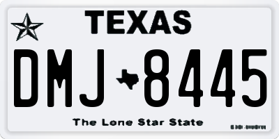 TX license plate DMJ8445