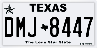 TX license plate DMJ8447