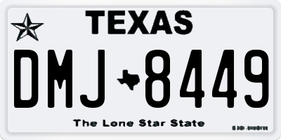 TX license plate DMJ8449