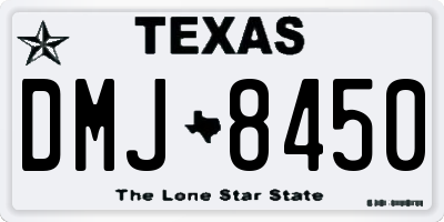 TX license plate DMJ8450