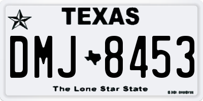 TX license plate DMJ8453