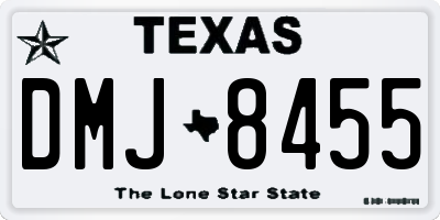 TX license plate DMJ8455