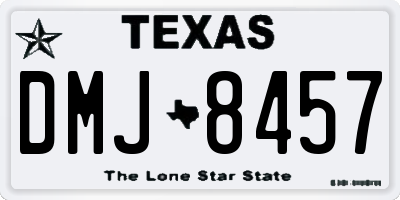 TX license plate DMJ8457
