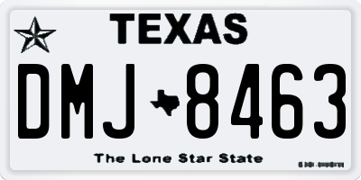 TX license plate DMJ8463