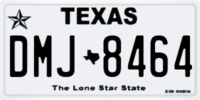 TX license plate DMJ8464