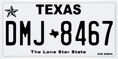 TX license plate DMJ8467