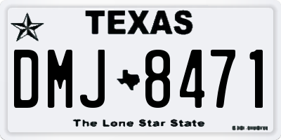 TX license plate DMJ8471