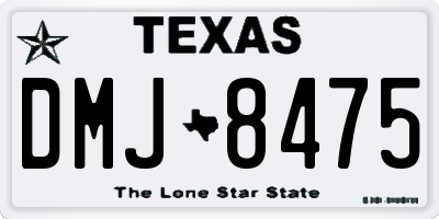 TX license plate DMJ8475