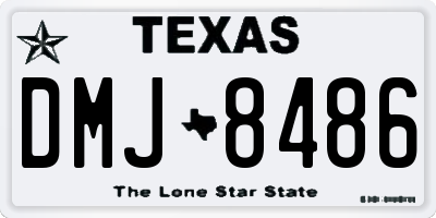 TX license plate DMJ8486