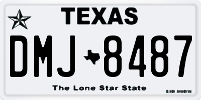 TX license plate DMJ8487