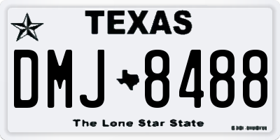 TX license plate DMJ8488