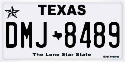 TX license plate DMJ8489