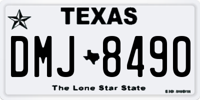 TX license plate DMJ8490