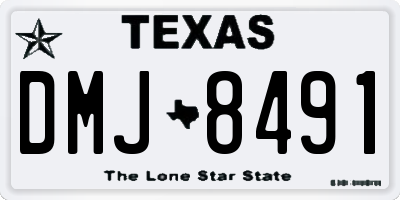 TX license plate DMJ8491