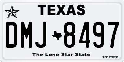 TX license plate DMJ8497
