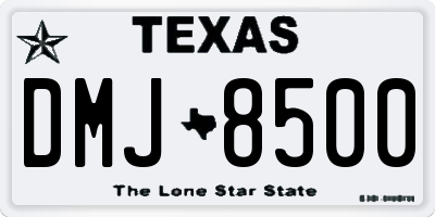 TX license plate DMJ8500